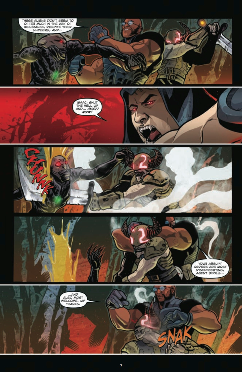 Illustration for article titled Read a 7-page preview of IDW's zombies, aliens, and demons comic book Infestation: Outbreak